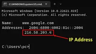 Easiest Way to Find IP Address of any website using CMD