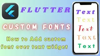 How to Apply Custom Fonts in Flutter: A Step-by-Step Tutorial || Custom Fonts in Flutter #flutter