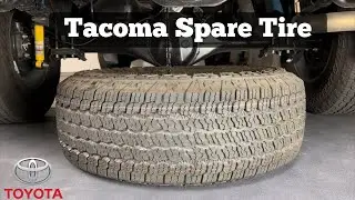 How To Remove A 2016 - 2023 Toyota Tacoma Spare Tire - Jack Removal Location - Change Flat Tire