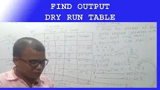 Dry run table || by mithlesh kapar ||-p1