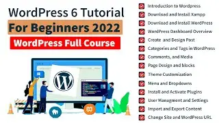 WordPress tutorial for beginners 2022 | WordPress Full course | Learn WordPress