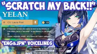 [[ ENG | JPN ]] YELAN Voice Lines Genshin Impact 2.7