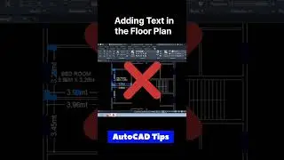 Adding Text in the Floor Plan #cadcareer #autocadtips #autocadtricks #shorts #houseplan