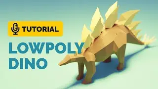 Low Poly Dinosaur Tutorial in Blender 3.2 | Polygon Runway