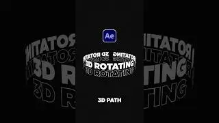 Create 3D Path Rotating Text in After Effects #tutorial