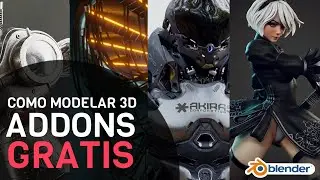 😎MODELA 3D en BLENDER como PRO: IA y addons GRATIS 2025!