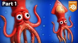 Stylized Squid Character Sculpt 🦑 Part 1 (Blender Tutorial)