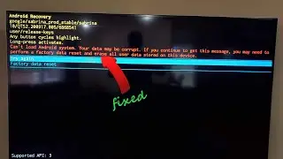 Fixed Google Chromecast Cant load Android system. Your data may be corrupt| Stuck on Recovery mode