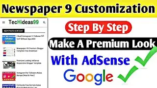 Newspaper 9 Theme Customization Hindi Step By Step | Newspaper 9 Theme For Blogger