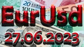 Курс евро доллар Eur Usd. Прогноз форекс 27.06.2023. Разметка, сигналы. Forex. Трейдинг с нуля.