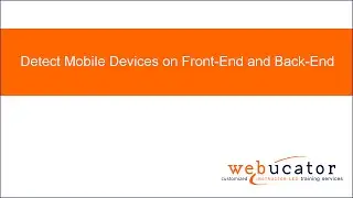 Detect Mobile Devices on Front End and Back End