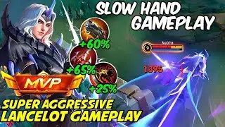 LANCELOT SLOW HAND GAMEPLAY 2024🔥 LANCELOT BEST BUILD & EMBLEM 2024 | LANCELOT MLBB