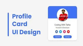 How to make animated profile card HTML CSS | profile card using html css