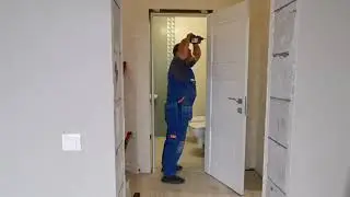 Монтаж одностворчатой двери.