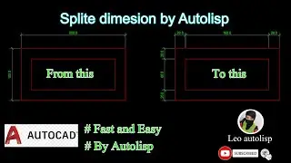 how to split dimension in autocad