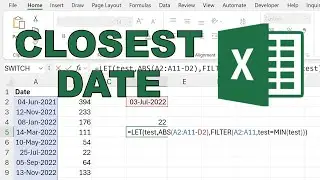 How to find the closest date in excel