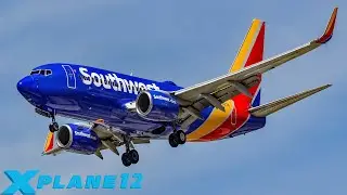 X-PLANE 12 | B737-800 | COCKPIT + CINEMATIC VIEW LANDING AT SFO/ KSFO