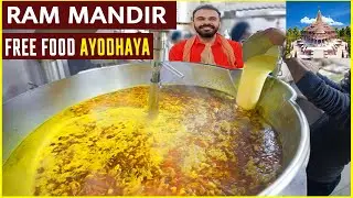 राम जन्मभूमि अयोध्या में देसी घी से बना मुफ्त भोजन प्रसाद 🙏🚩| राम अमावा मंदिर | Free food in Ayodhya