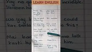 Common English sentences - Practice English