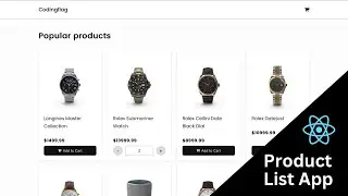 Design E-commerce Products List Page + Add to Cart Feature using React | HTML, CSS & JavaScript
