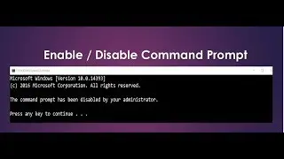 How to Enable and Disable command prompt with Single cmd gpedit msc