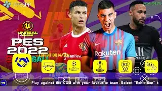 🆕 eFOOTBALL PES 2022 PPSSPP English Version New Transfers 2022 Update Faces & Best Graphics HD
