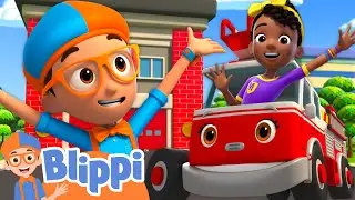 Blippi and Meekah go on a Road Trip to the Fire Station! | Blippi and Meekah Podcast