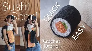 Crochet Sushi Scarf - In-depth Tutorial for Beginners - FREE Pattern