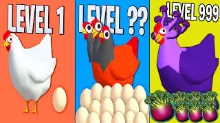 Egg Level 1 vs Egg Level 99 vs Egg Level 999 in Idle Egg Factory