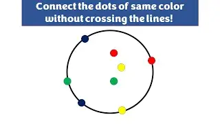 Connect the dots of same color without crossing the lines! #brainteaser