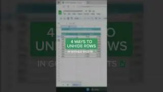 How to Unhide Rows in Google Sheets 🙈 #shorts