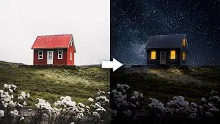 Day To Night - How to turn Day To Night In Photoshop -  Photo Manipulation - Photoshop Tutorials