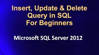 Insert, Update and Delete Query in Sql Server Database - for Beginners