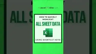 How to Quickly Highlight All Sheet Data in Excel ⚡️ 