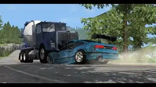 АВАРИИ ГРУЗОВЫХ АВТОМОБИЛЕЙ | CRAZY TRUCK CRASHES BeamNG drive