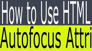 How to Use autofocus Attribute HTML - What is autofocus Attribute Why We Use