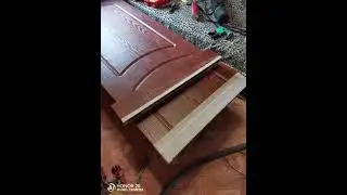 Деревенский вариант установки дверей с расширением проема и подрезка двери на 13 см.