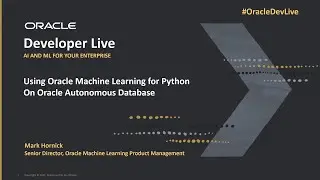 Hands-On Lab using Oracle Machine Learning for Python on Autonomous Database