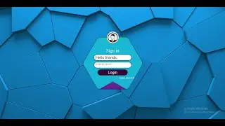 Make hexagonal curved shape login page using HTML and CSS