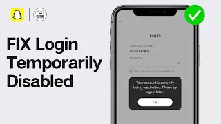 How To FIX Snapchat Login Temporarily Disabled 2024 (QUICK GUIDE)