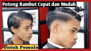 Teknik Cepat💈Cara Potong Rambut Pria Model Low Fade Pake mesin sederhana, @WARCUBontomanai8910