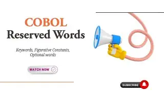 COBOL Tutorial: A Comprehensive Guide to COBOL Reserved Words | COBOL Figurative Constants #cobol