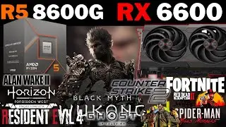 R5 8600G + RX 6600 Testes