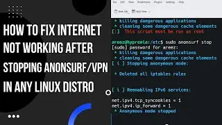 How to fix Internet not working after disconnecting Anonsurf or any other VPN | Any Linux Distro