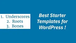 Best starter Templates for WordPress !