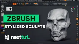 ZBRUSH TUTORIAL | Sculpt a Stylized Skull in 30 minutes