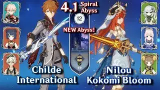 C0 Childe International & C0 Nilou Bloom | Spiral Abyss 4.1 - Floor 12 9 Stars | Genshin Impact