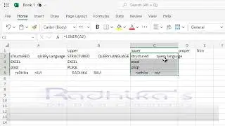 Excel: Upper/Lower/Trim/Proper functions usage