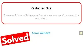 You cannot browse this page because it is restricted iPad/iPhone