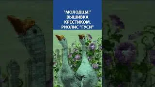 "Молодцы!" Вышивка Крестиком. Риолис "Гуси"